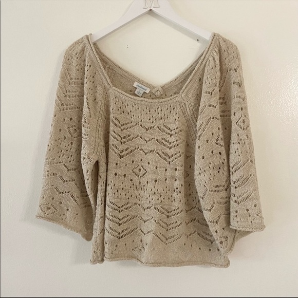 Sundance wide sleeve crocheted sweater. Square neck, slouchy, beautiful!! Small - Picture 4 of 5
